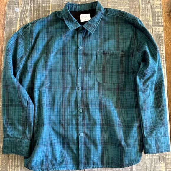 Stylus Green Plaid Snap Up Shirt Fully Lined Size XXL - Picture 1 of 8